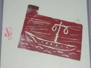 Billy Childish WOODCUT SIGNED PRINT 3/31 Boat 7