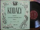JANOS STARKER lp SONATA FOR UNACCOMPANIED CELLO OPUS 8 