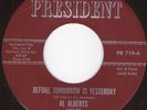 AL ALBERTS Before tomorrow is yesterday First press Pop