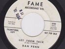 DAN PENN on FAME Let them talk / Close to me SOUL 45