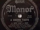 6 BIPS & A BOP jazz bop vocal 78 MANOR 1159 babs HEAR  