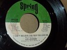 LOU JACKSON - I CAN'T BELIEVE YOU SAID YOU LOVE ME / PE
