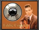 EDDIE COCHRAN - THREE STEPS TO HEAVEN - FRAMED 'SILVER' 45rpm  RECORD