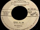 Roy Orbison 45 RCA Prevue Record Seems to me Rare R/R