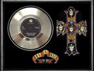 GUNS 'N' ROSES - SWEET CHILD OF MINE - FRAMED 'SILVER' 45rpm  RECORD