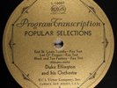 1932 Duke Ellington Radio Transcription RCA Victor L16007 33rpm 10