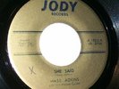 Rock-a-billy 45 Hasil Adkins  She said & Is this trhe end Mint-