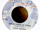 Rockabilly 45-Sonny Burgess-Sadie's Back In Town-Phillips 3551-PROMO-VG++