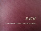 BOX J-S. BACH Matthaus Passion LEHMANN DF 32/35 VG++to EX