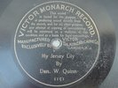Pre-Dog Victor Monarch 78 RPM Record Dan Quinn