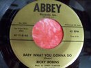 RICKY ROBINS JUST A FOOL/BABY WHAT YOU GONNA DO ABBEY A111 TEEN ROCKABILLY RARE