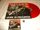 UK SUBS WORK IN PROGRESS LTD ED RED VINYL LP SIGNED INC PROMO CD & PLECTRUM PUNK