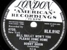  1960 BOBBY DARIN 78 BILL BAILEY WON'T YOU PLEASE COME HOME/TALL STORY