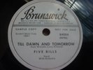 FIVE BILLS  nm doo wop  PROMO 78 on BRUNSWICK, 50'S