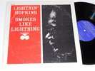 LIGHTNIN' HOPKINS Smokes Like Lightning MONO Bluesville