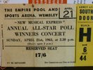 BEATLES ORIGINAL APRIL 21st 1963 NME POLL CONCERT WINNERS TICKET,VERY RARE