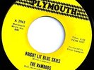 RAMRODS Bright Lit Blue Skies 45 on PLYMOUTH Garage/Mod HEAR