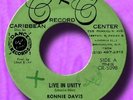 Orig. Press RONNIE DAVIS- LIVE IN UNITY- CARIBBEAN RECORD CENTER NM ?