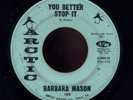 BARBARA MASON - YOU BETTER STOP IT - NORTHERN SOUL FUNK