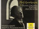 DGG TULIP ED.1 BEETHOVEN WILHELM KEMPFF PIANO CONCERTOS 4 LP LPM 18 371/74 NM