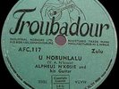 AFRICA-ZULU FOLK-1940s ALPHEUS N'KOSIE &Guitar: VERY RARE  EE+  South African 78