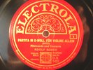 3x 78rpm ADOLF BUSCH violin solo BACH SONATA No.4