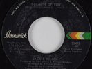 70's Soul 45 JACKIE WILSON Because Of You BRUNSWICK HEAR