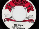 EXCEPTION Get Down Vincent RARE FUNK 45 *Listen SOUL Chicago Joey Irving Just Us