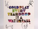 Coldplay Signed Every Teardrop Is A Waterfall Limited Edition Blue Vinyl 7 Inch