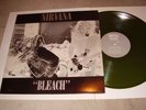 NIRVANA - Bleach , rare Green Vinyl UK LP, genuine 1989 Tupelo release Near Mint