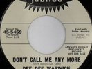 rare Soul 45 DEE DEE WARWICK don't call me anymore Hear