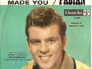 FABIAN-RARE PICTURE SLEEVE on CHANCELLOR---(WILD PARTY)+ 45--1961--PS--PIC---SLV