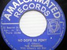 THE PIONEERS 45 No Dope Mi Pony Amalgamated label REGGAE #68