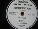 The Royals Every Beat of My Heart All Night Long rare Federal doo-wop promo 78