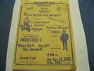 RARE ORIGINAL OLD SCHOOL HIP HOP FLYER.COLD CRUSH BRO'S.D.J.T-ROCK. THE ROOF TOP