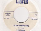 Rockabilly Promo 45 Don French VG++ Little Blonde Girl & I Look INto My Heart