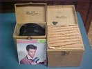 2 Vintage Platter-Pak Record Cases + 140 Old 45 Records from the 1960's  NICE
