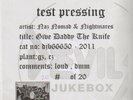 NAZ NOMAD WL Test Pressing LP Mint # 020  ( Damned