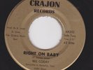BILL CODAY on CRAJON right on baby NORTHERN SOUL 45