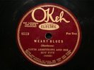 Okeh 8519 Louis Armstrong Hot Five Weary Blues That's When I'll Come Back 78 E