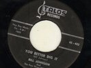 ROCKABILLY R&B--on TALOS--BILL JOHNSON--HEAR BOTH--1959--GEORGIA