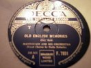 MANTOVANI and His Orchestra Stella Roberts Old English Memories 78 DECCA F7851