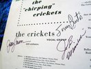THE CRICKETS/BUDDY HOLLY: THE CHIRPING CRICKETS. UK orig LP. SIGNED 1958. EX+