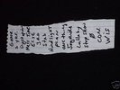 Built To Spill, Handwritten Set List From Doug Martsch