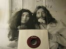 John Lennon Ungold plated NM+ 45 Give Peace a Chance  w Bed Peace Poster Beatles