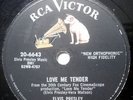ELVIS PRESLEY Vinyl RCA Victor 78 Love Me Tender / Anyway You Want Me
