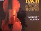 Bach, 3 Sonatas for Violin, Kuijken, Harmonia Mundi 1999603, Boxed, 3 LPs, New