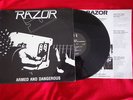 Razor Armed and Dangerous RARE CANADIAN METAL MONSTER VINYL LP Private Press