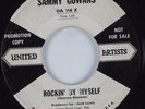 Rockabilly 45 SAMMY GOWANS Rockin' By Myself UNITED ARTISTS HEAR promo