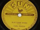 Carl Perkins Sun Records 78 RPM Single Record Blue Suede Shoes b/w Honey Don’t